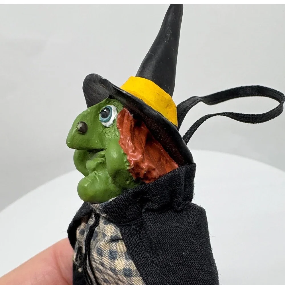 Russ Berrie Kathleen Kelly Critter Factory Witch Ornament Halloween 2623 1990s
